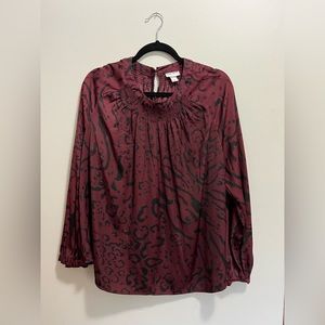 Ava & Viv size 1XL burgundy top